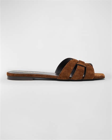 ysl suede slides